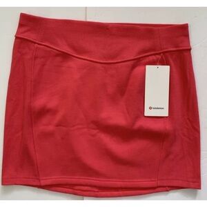 Lululemon HR Scuba Mini Skirt XL New NWT Pink Glaze Coral RARE HTF